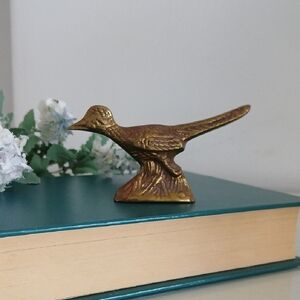 Brass Roadrunner Figurine 3.5" L